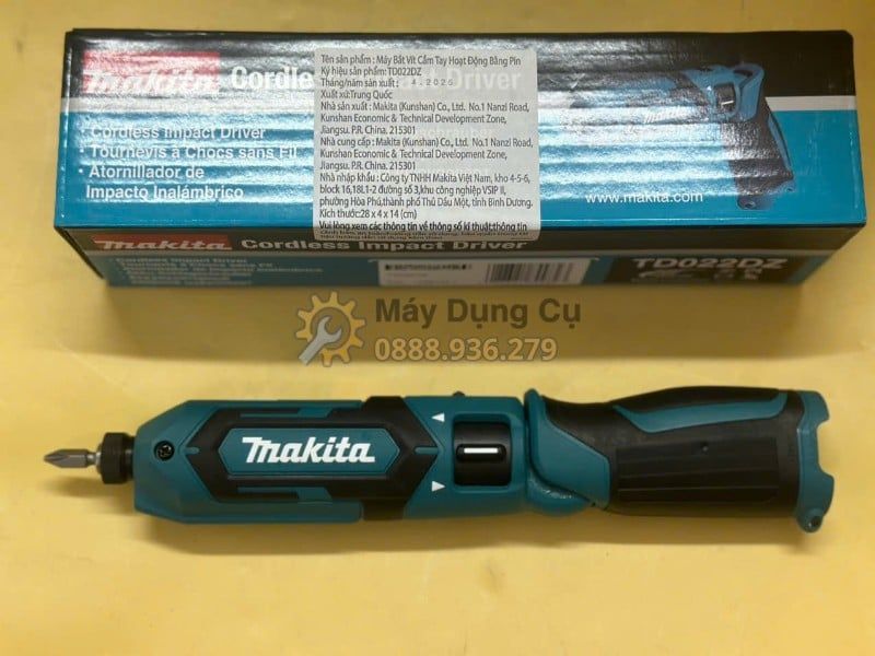  Máy Vặn Vít Dùng Pin Makita TD022DZ 7.2V Chính Hãng – Thân Máy Nhỏ Gọn, Gập Được 