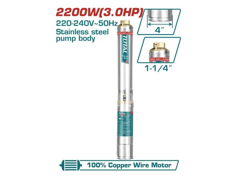  2200W Máy bơm giếng sâu 180m Total TWP522001 