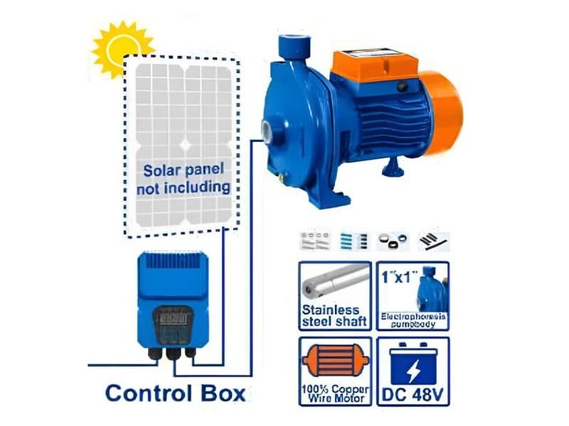  Máy bơm nước năng lượng mặt trời Wadfow WWPCDC02 (Không kèm tấm năng lượng mặt trời) 