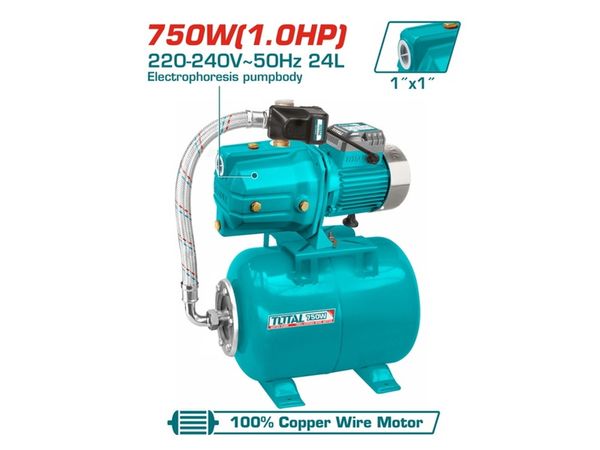  Máy bơm tăng áp chân không 750W Total TWP47506 
