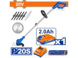  Máy Cắt Cỏ Dùng Pin 20V ( 1 Pin 2.0Ah 1 Sạc) WADFOW WGTP5116 