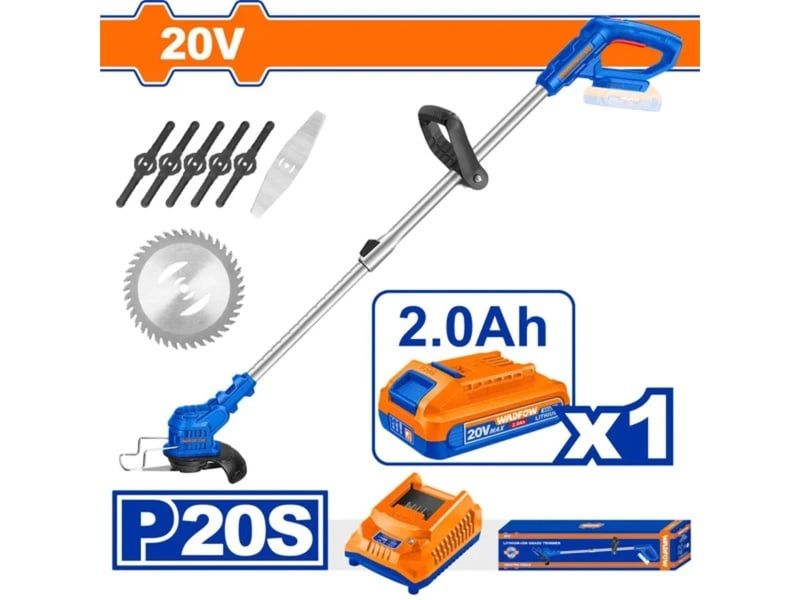  Máy Cắt Cỏ Dùng Pin 20V ( 1 Pin 2.0Ah 1 Sạc) WADFOW WGTP5116 