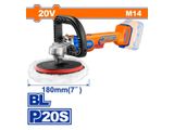  Máy đánh bóng dùng pin 20V Wadfow WHL1B18 (Chưa Pin & Sạc) 