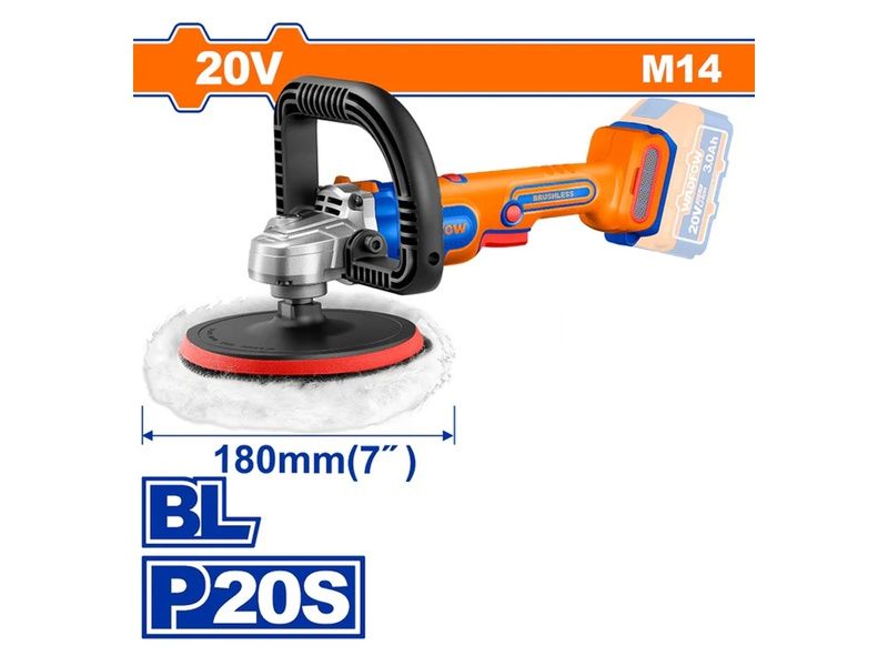  Máy đánh bóng dùng pin 20V Wadfow WHL1B18 (Chưa Pin & Sạc) 