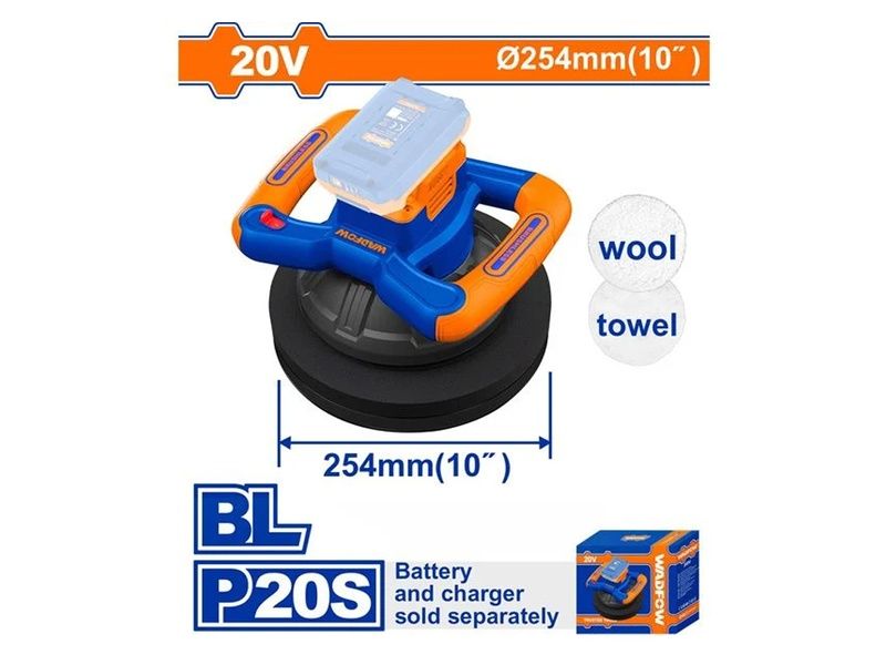  Máy đánh bóng dùng pin 20V Wadfow WHL35254 (Chưa Pin & Sạc) 