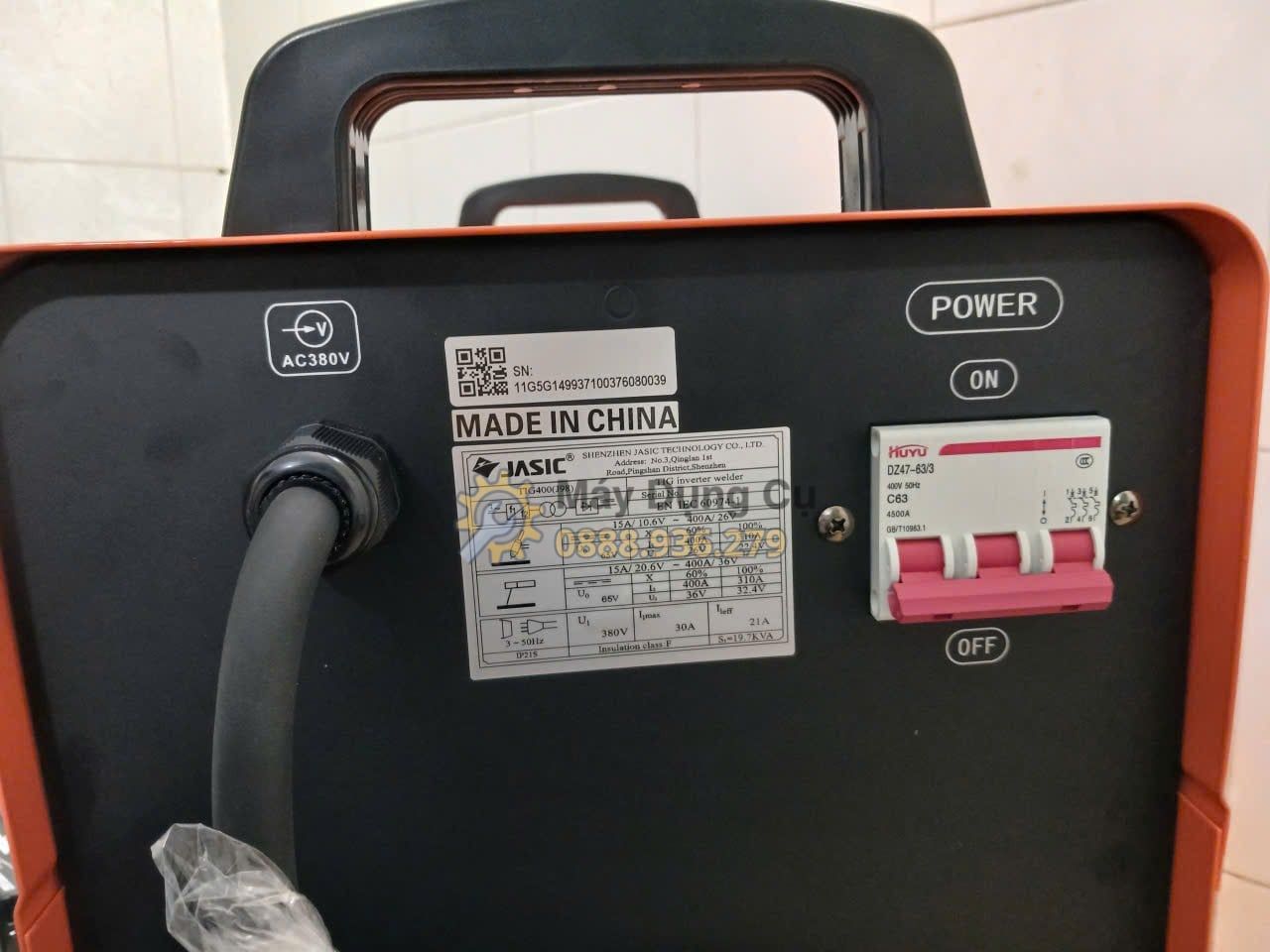  Máy Hàn 380V Jasic TIG-400 (J98) Chính Hãng Có Sẵn Tại Máy Dụng Cụ 