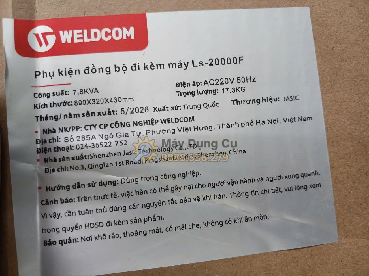  Máy Hàn Laser LS-20000F Jasic Chính Hãng Có Sẵn Tại Máy Dụng Cụ 