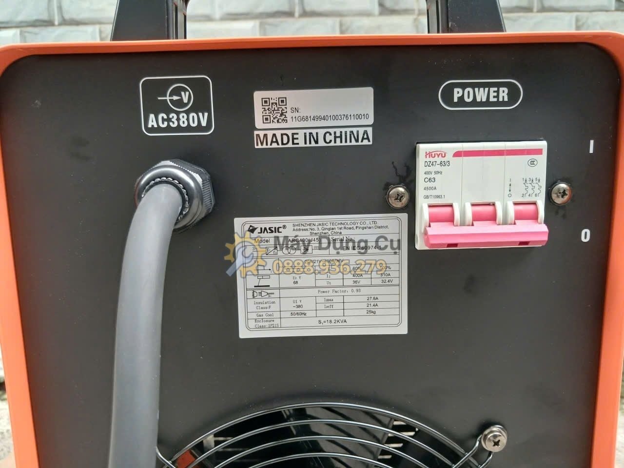  Máy Hàn Que JASIC ARC400 (J45) Chính Hãng Có Sẵn Tại Máy Dụng Cụ 