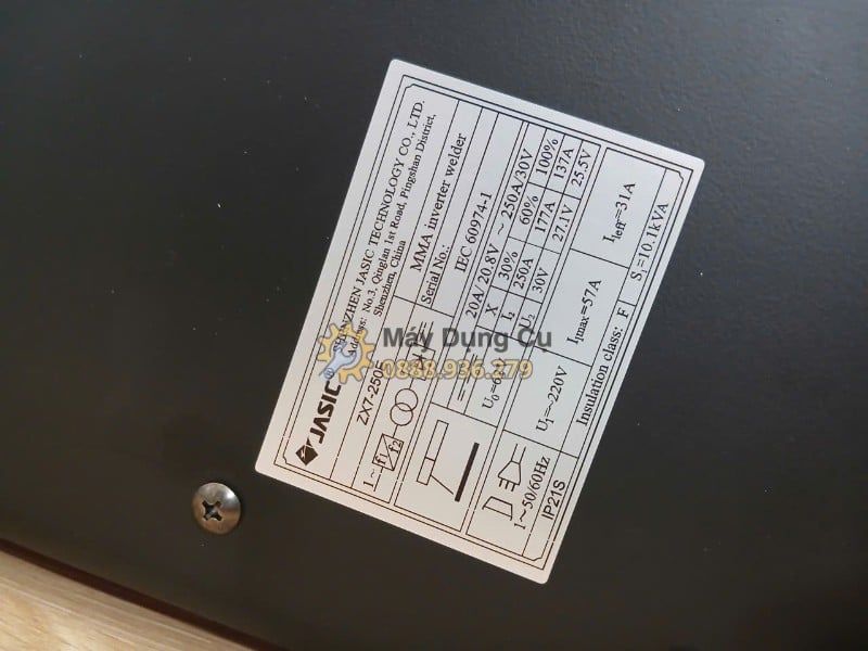  Máy Hàn Que Điện Tử Jasic ZX7-250E Chính Hãng Có Sẵn Tại Máy Dụng Cụ 