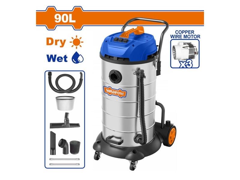  Máy hút bụi 3x1200W-90L Wadfow WVR5A90 