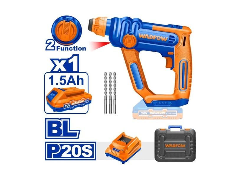  Máy khoan búa dùng pin 20V Wadfow WLM1B161 (Kèm 1 Pin & Sạc) 