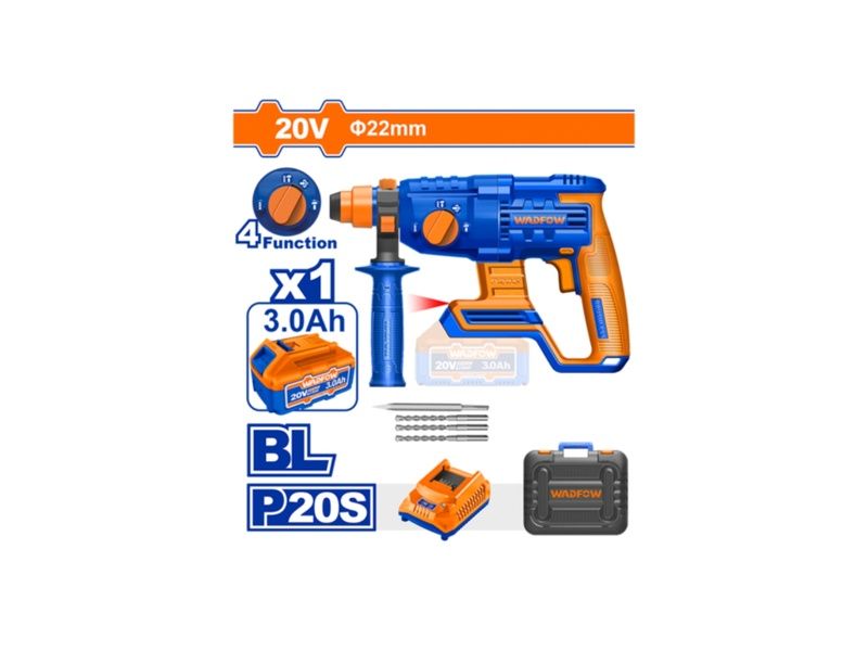  Máy khoan đục bê tông dùng pin 20V-22mm Wadfow WLM1522 