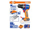  Máy khoan động lực dùng pin 20V Wadfow WCDP5282 (1 Pin 2.0Ah, 1 Sạc) 