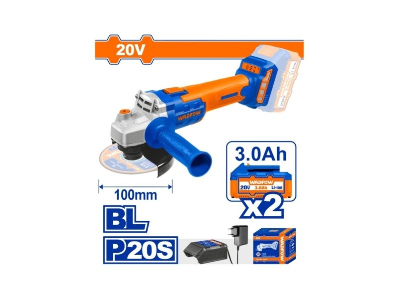  Máy mài góc dùng pin 20V (không chổi than) Wadfow WLAPM12 