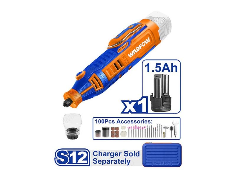  Máy mài khuôn mini dùng pin 12V Wadfow WRY1M121 (Kèm 1 Pin) 