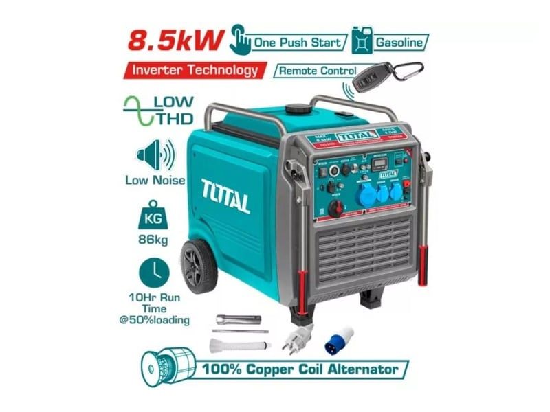  Máy phát điện dùng xăng biến tần 8.5kW Total TP585006 