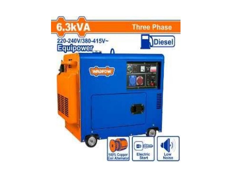  Tổ máy phát điện diesel không ồn 6300W WADFOW WDG2A50DT 