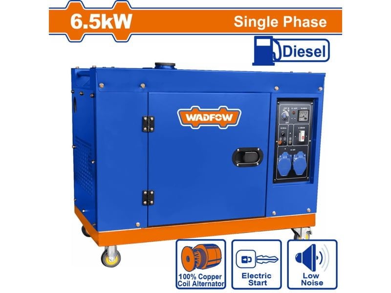  Máy Phát Điện Diesel Không ồn 6500W WADFOW WDG2A80-1 