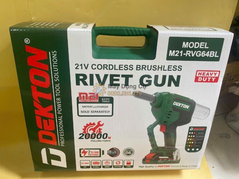 Máy rút rive pin 21V Dekton M21-RVG64BL brushless mạnh – Maydungcu.com
