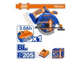  Máy cưa đĩa tròn dùng pin 20V-165mm Wadfow WLWP5521 
