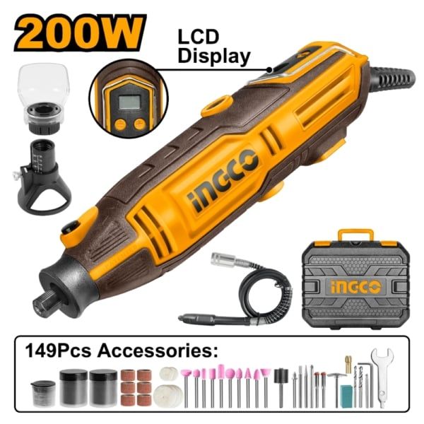  Máy mài khuôn mẫu mini 200W INGCO MG2008 