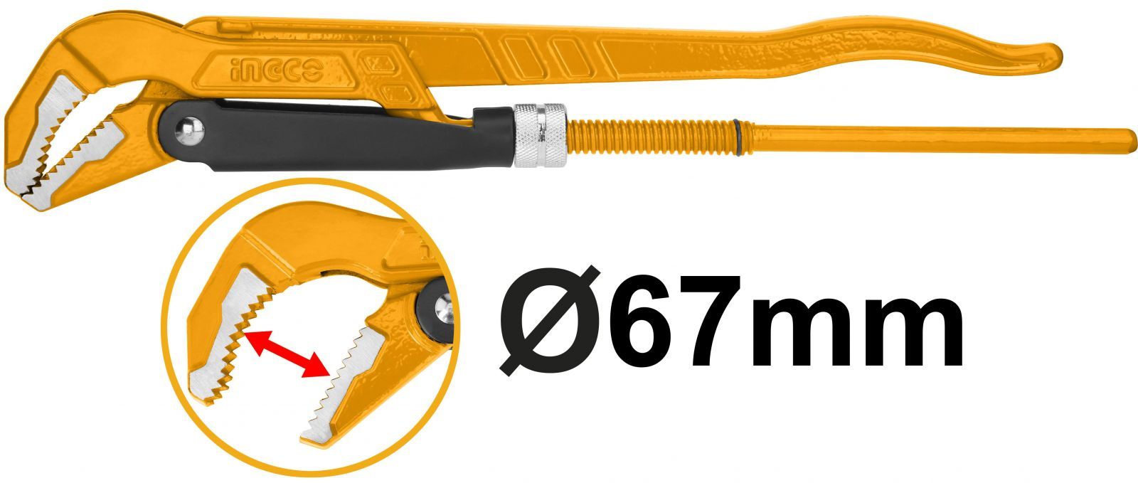  Mỏ lết 45 độ thụy điển Ingco HPW04023 