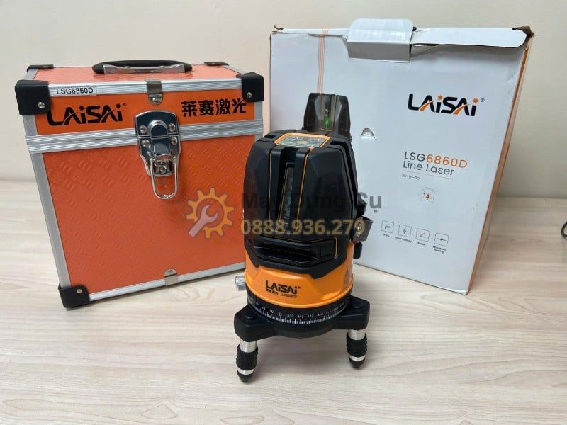  MÁY CÂN MỰC LASER 5 TIA XANH LAISAI LSG6860D - TIA XANH RÕ, TỰ CÂN BẰNG, PHÙ HỢP THI CÔNG NỘI THẤT 