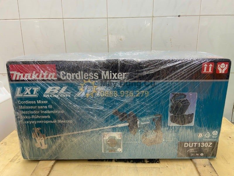  MÁY TRỘN SƠN DÙNG PIN (BL)(18V) MAKITA DUT130Z - MÁY KHUẤY SƠN GỌN, KHÔNG DÂY, DÙNG CHO CÔNG TRÌNH 