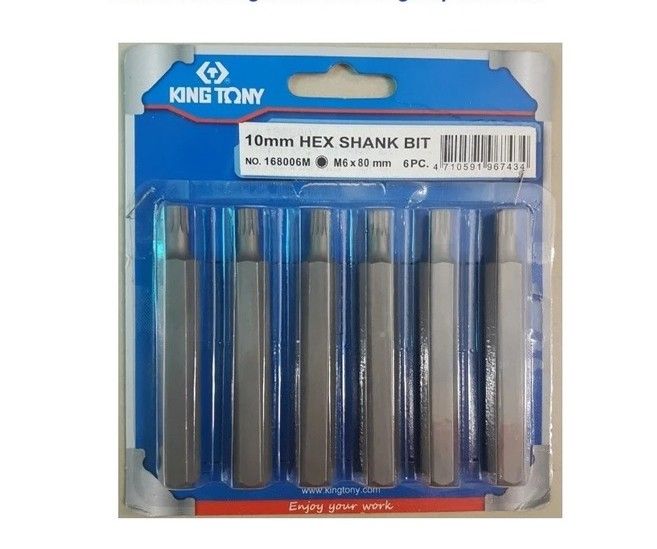  Mũi vít đầu bông M9X80mm Kingtony 168009M ( vĩ 6 cái) 
