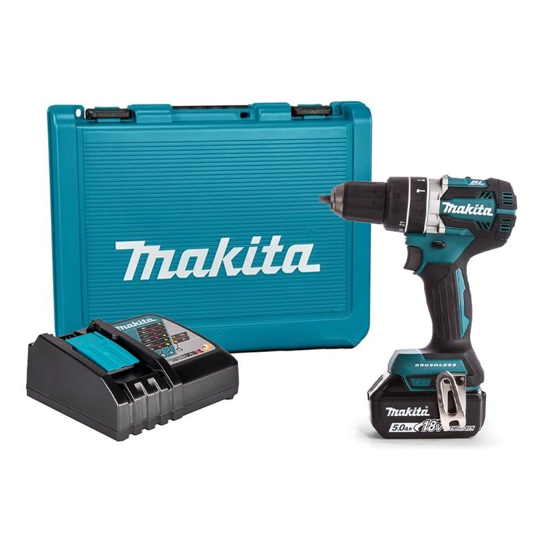  Máy khoan búa dùng pin 18V Makita DHP484RT (1 Pin 5.0Ah, 1 Sạc nhanh) 
