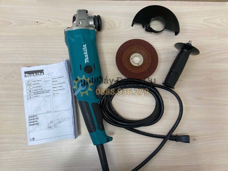  Máy Mài Góc Makita GA5010 125mm 1050W Chính Hãng – Công Tắc Bóp, Mài Cắt Mạnh 