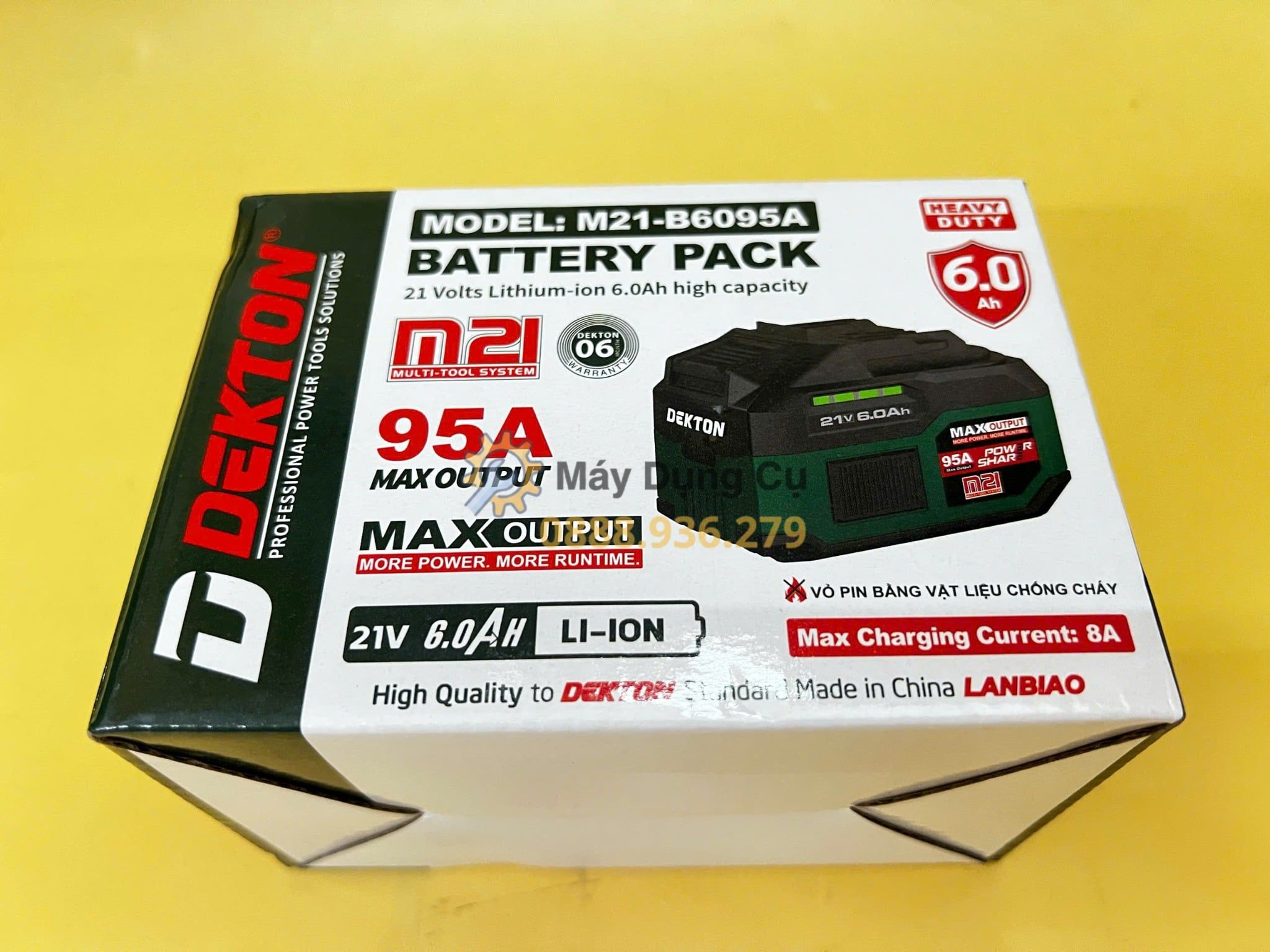  Pin Dekton 21V 6.0Ah M21-B6095A 