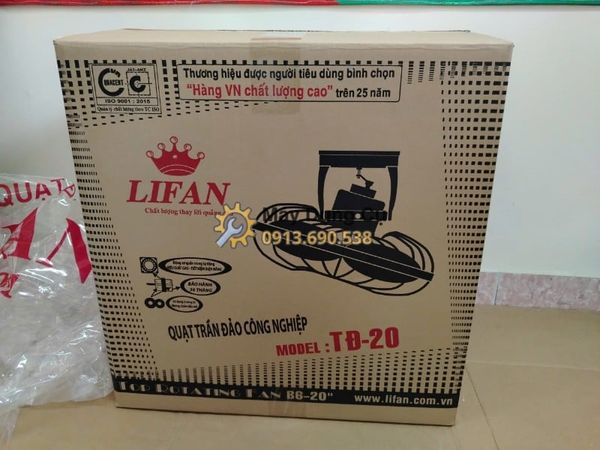  Quạt Trần Đảo Công Nghiệp Lifan TĐ-20 130W Cánh 50cm Chính Hãng Tại Máy Dụng cụ 