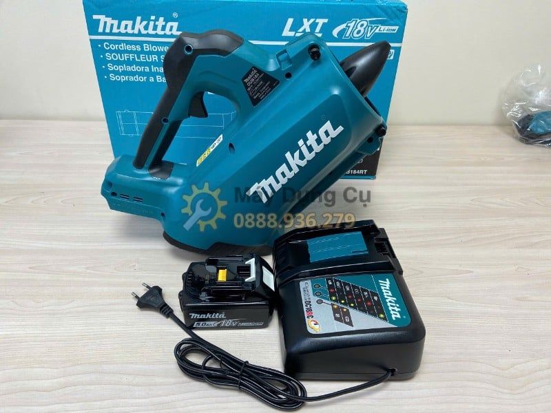  MÁY THỔI LÁ DÙNG PIN 18V MAKITA DUB184RT - KÈM 1 PIN 5.0AH VÀ SẠC NHANH 