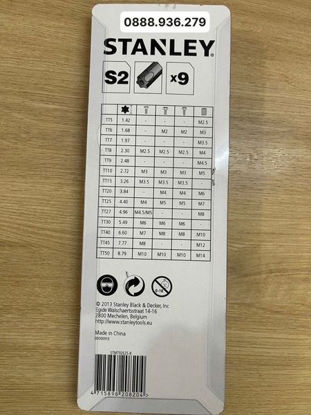  Bộ Lục Giác Sao 9 Chi Tiết Stanley STMT92625-8 
