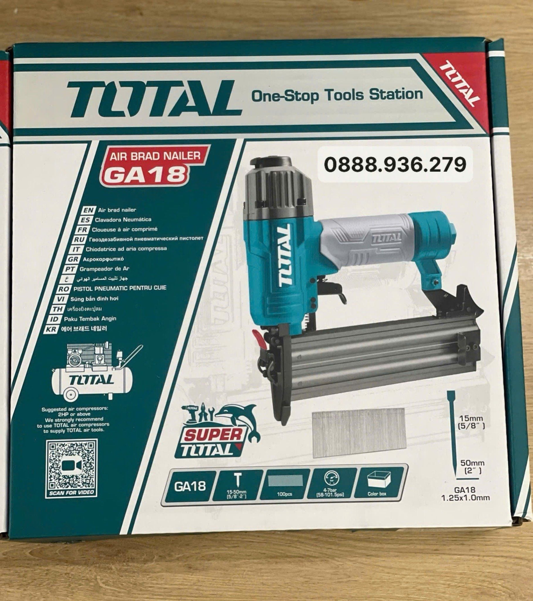  Súng bắn đinh thẳng F50 Total TAT83501 (15-50mm) 