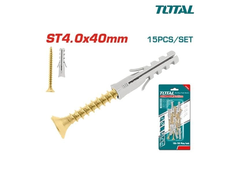  Bộ 15 tắc kê vít ST4.0x40mm TOTAL WJSPK4504512 
