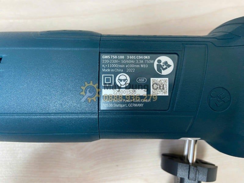  Máy Mài Góc Bosch GWS 750-100 Chính Hãng 750W – Đá 100mm, Nhỏ Gọn, Dễ Cầm 