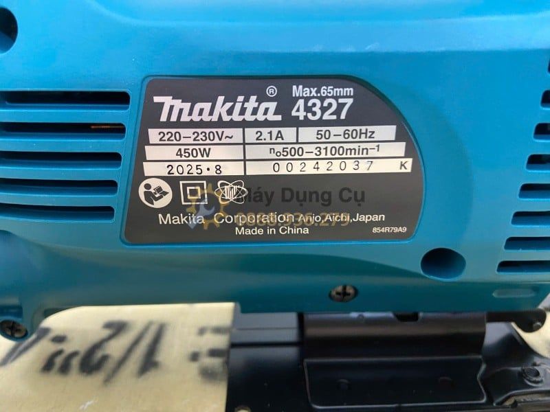  MÁY CƯA LỌNG 65MM 450W MAKITA 4327 - GỌN, DỄ CẮT CONG, PHÙ HỢP XƯỞNG MỘC VÀ DIY 