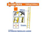  Thang xếp sợi thủy tinh kéo dài 2×10 bậc Wadfow WLD0920 