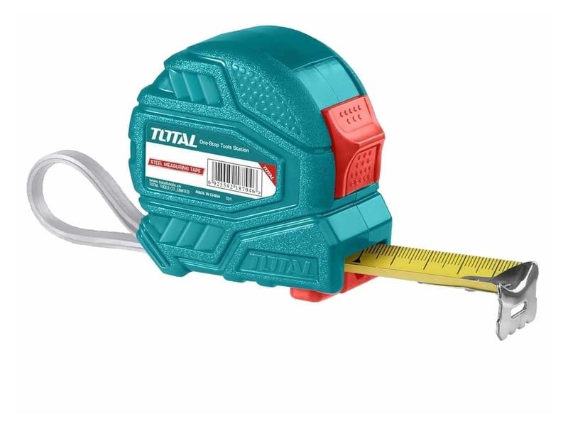  Thước cuộn thép nền vàng 8mx25mm TOTAL TMT126381 