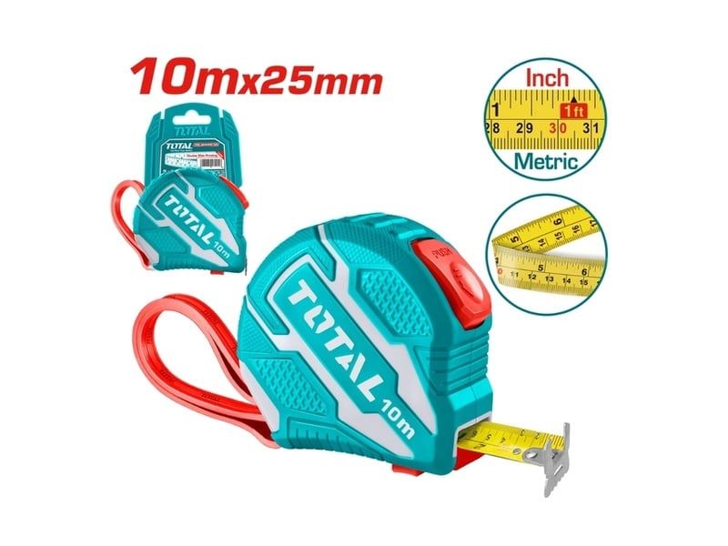  Thước cuộn thép nền vàng Total TMT1262101 (10mx25mm) 