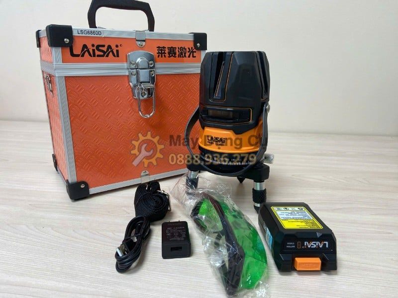  MÁY CÂN MỰC LASER 5 TIA XANH LAISAI LSG6860D - TIA XANH RÕ, TỰ CÂN BẰNG, PHÙ HỢP THI CÔNG NỘI THẤT 