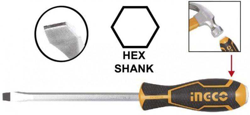  8x200mm Tuốc nơ vít dẹp đóng xuyên INGCO HGTS288200 