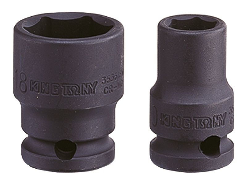 Tuýp 13mm 3/8 Kingtony 353513M loại ngắn 6 cạnh màu đen 