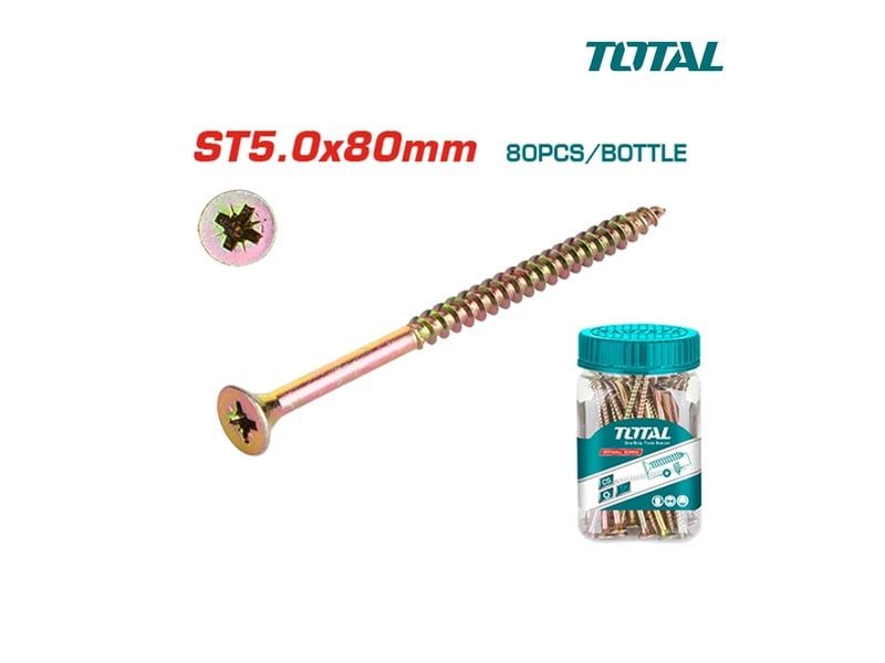  Bộ 80 vít bắt gỗ ST5.0x80mm TOTAL WJBS5008011 