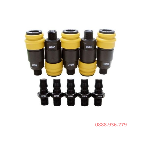  Đầu nối hơi (bằng nhựa) CY-20SM-PM CYT (Vĩ 5 bộ) 