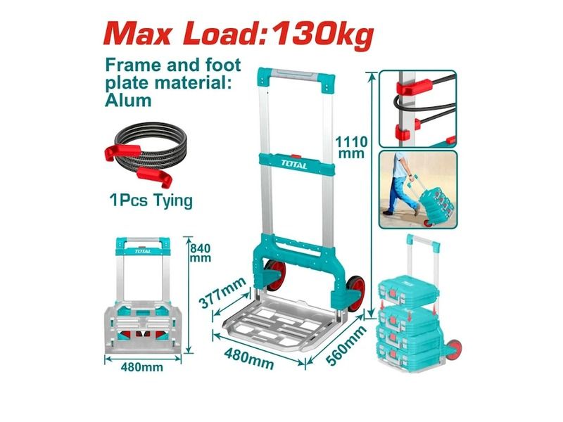  Xe đẩy tay gấp gọn 130Kg Total THWB61201 