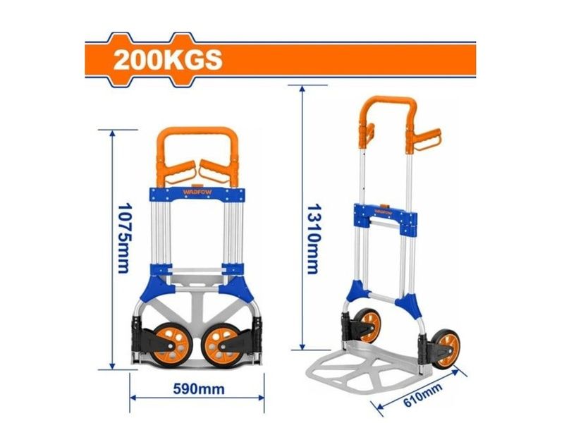  Xe đẩy hàng bằng tay có thể gập lại 200kg Wadfow WWB9A20 
