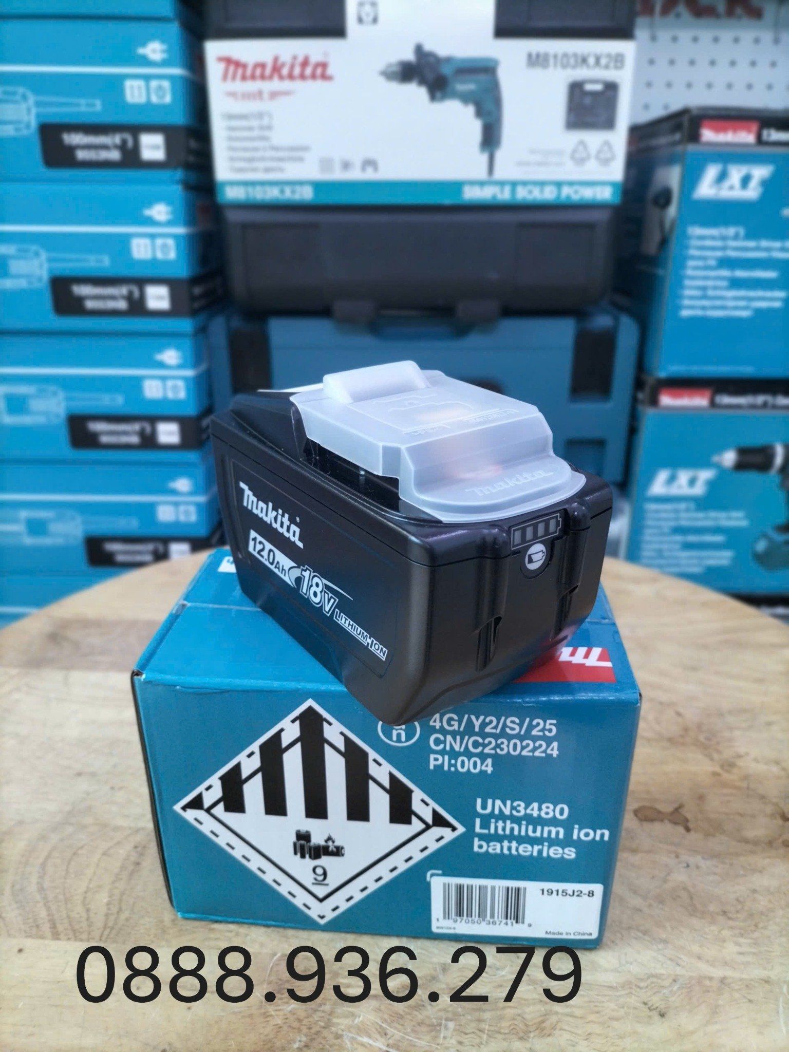  Pin Makita 18V 12Ah PIN BL18120 Li-Ion 1915J2-8 